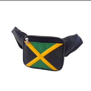 Jamaican flag Leather Waist bag - Multicolored